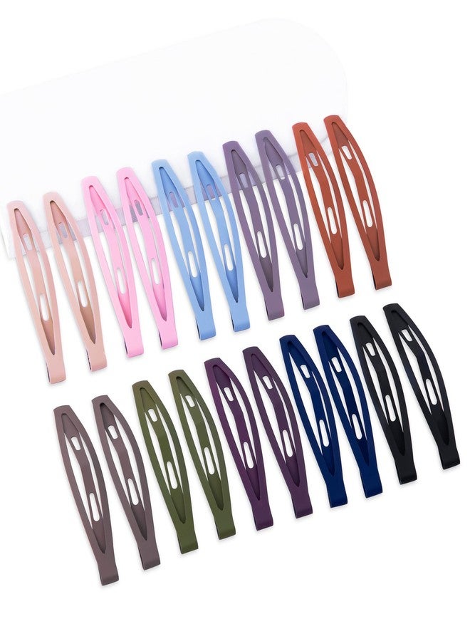 Cptots20 PCS Snap Hair Clips Metal Hair Barrettes for Women Non Slip Barrettes For Thick And Thin Fine Hair,Multi-colored,2.95 x 0.55 Inches. - Image 1